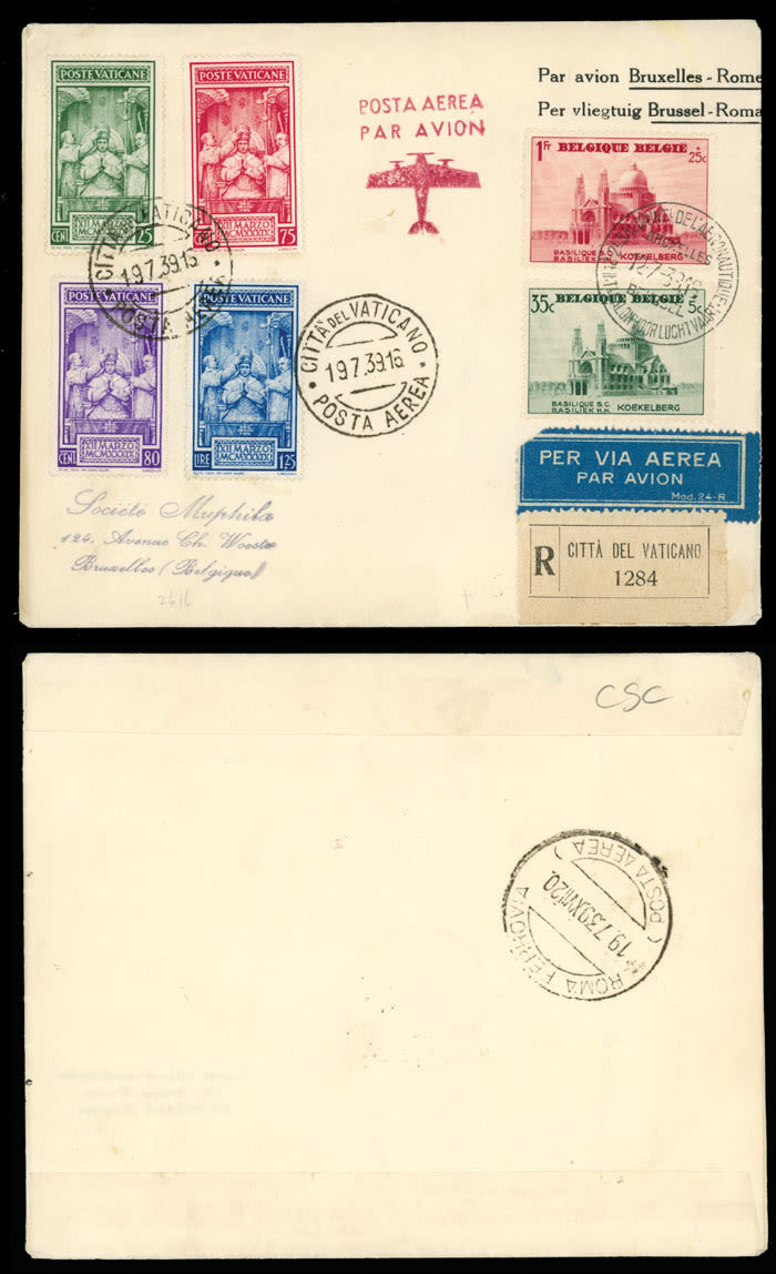 Lot 189: Worldwide Air Post Stamps and Postal History - Vatican City