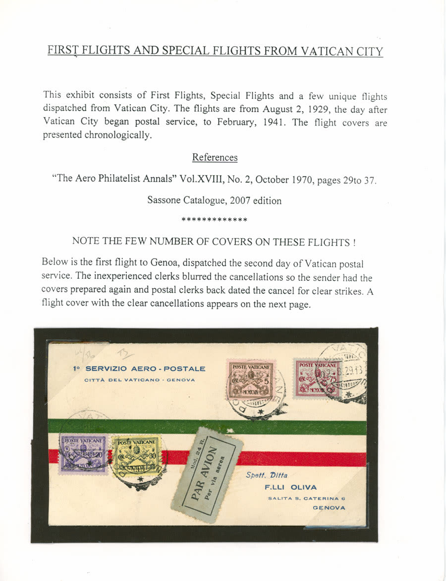 Lot 191: Worldwide Air Post Stamps and Postal History - Vatican City