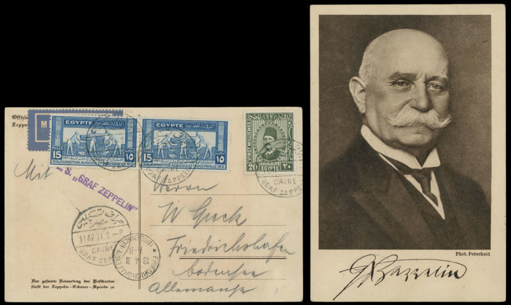 Lot 216: Worldwide Zeppelin Flights  - Egypt
