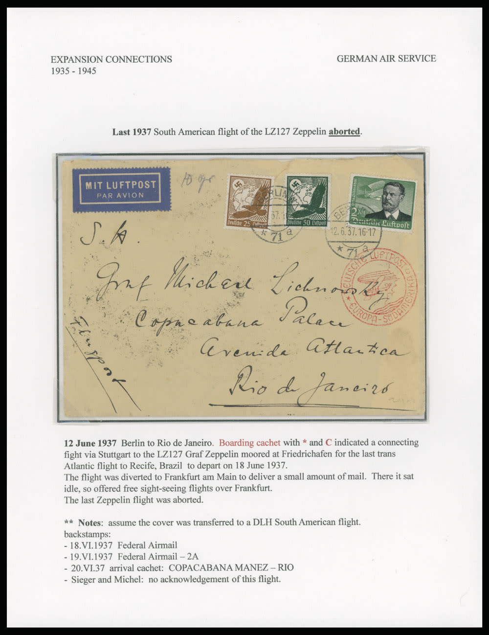 Lot 256: Worldwide Zeppelin Flights  - Germany