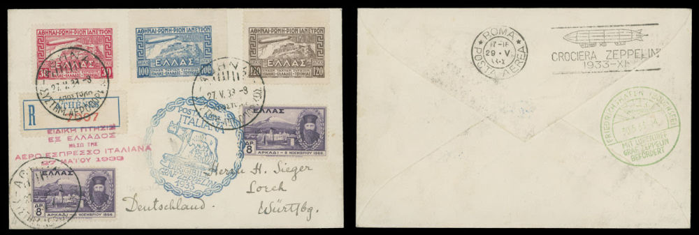 Lot 262: Worldwide Zeppelin Flights  - Greece