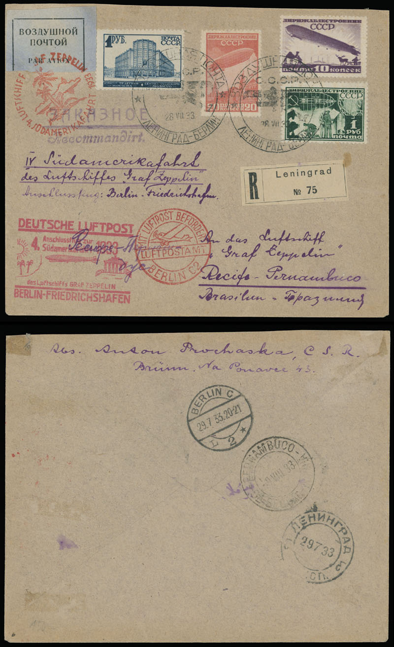 Lot 284: Worldwide Zeppelin Flights  - Soviet Union