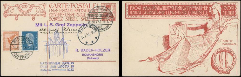 Lot 294: Worldwide Zeppelin Flights  - Switzerland