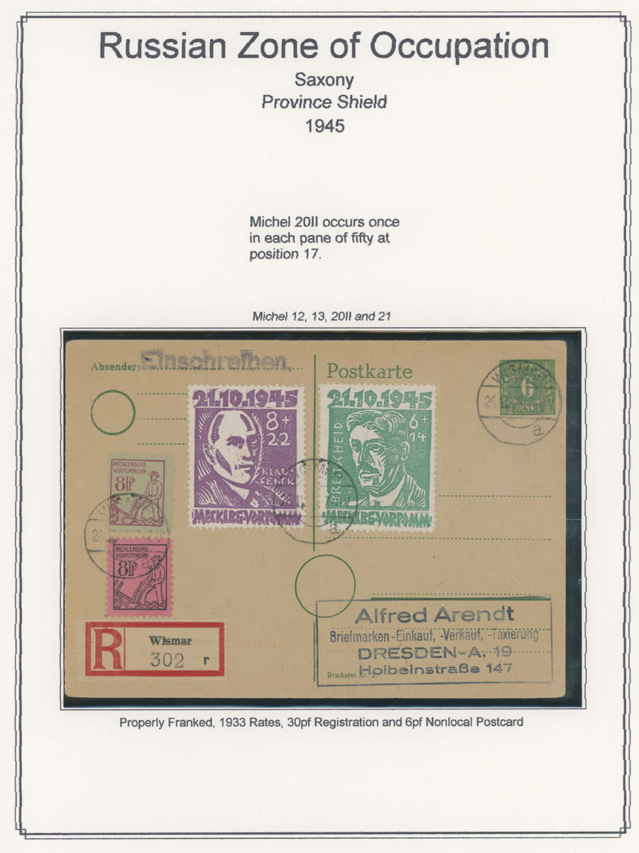 Lot 941: Soviet Zone of Occupied Germany - Exhibition Style Collection