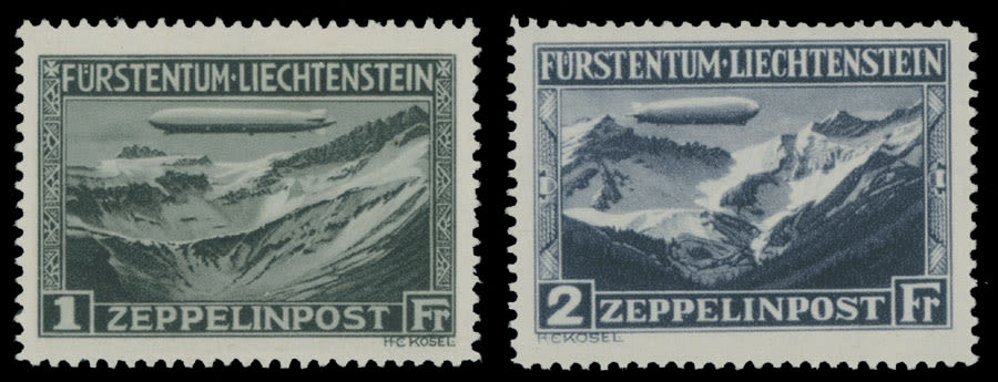 Lot 1016: Liechtenstein  - Air Post stamps