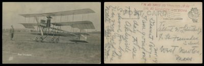 Worldwide Air Post Stamps and Postal History - United States. 1910 (November 15), real photo PPC 