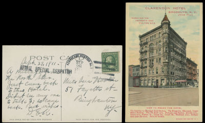 Worldwide Air Post Stamps and Postal History - United States. 1911 (September 28), First Flight 