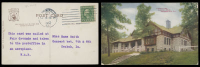 Worldwide Air Post Stamps and Postal History - United States. 1912 (October 12), First Flight 