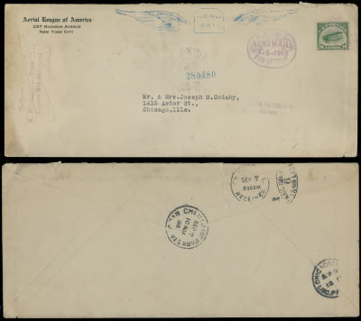 Worldwide Air Post Stamps and Postal History - United States. 1918 (September 5-7), First 