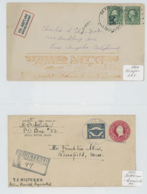 Worldwide Air Post Stamps and Postal History - United States. FIRST AND PIONEER FLIGHTS POSTAL 