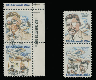 Worldwide Air Post Stamps and Postal History - United States. 1979, Wiley Post, 25c multicolored 