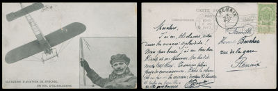 Worldwide Air Post Stamps and Postal History - Belgium and Belgian Congo. 1910 (August 3) 
