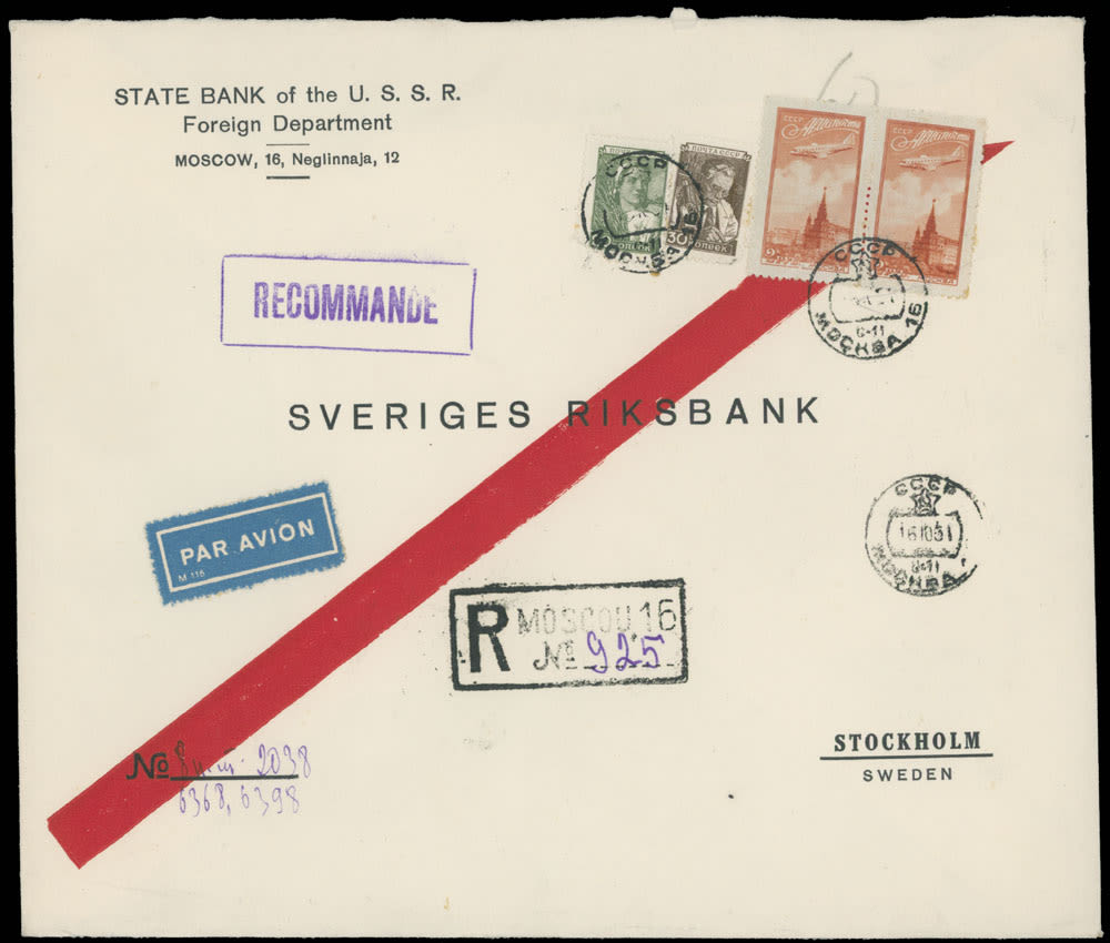 Lot 181: Worldwide Air Post Stamps and Postal History - Soviet Union