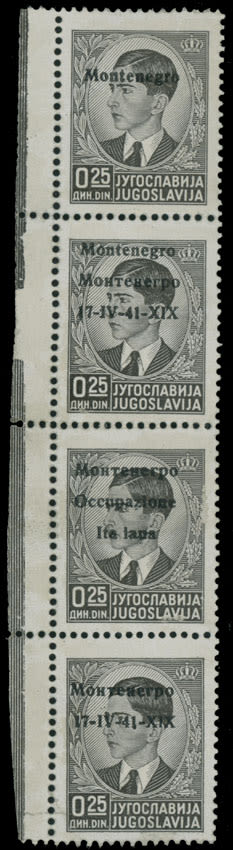 Lot 885: Italy - Occupation of Montenegro