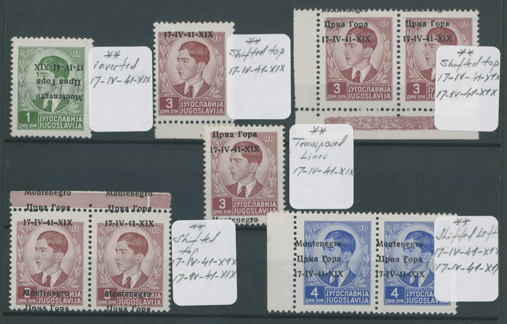 Lot 886: Italy - Occupation of Montenegro