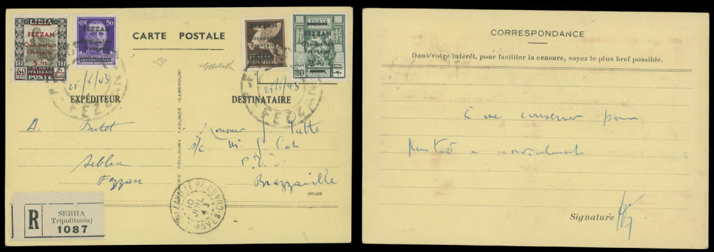 Lot 998: French Occupation of Fezzan (Libya)