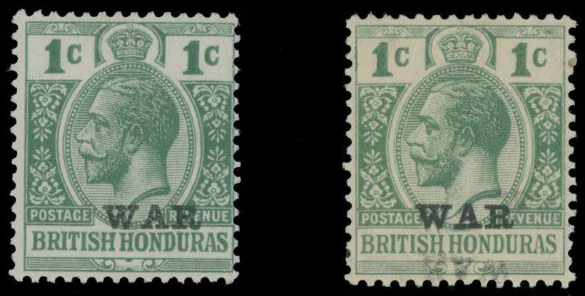 Lot 303: British Commonwealth  - British Honduras - War Tax stamps