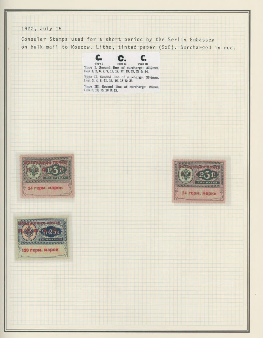 Lot 177: Worldwide Air Post Stamps and Postal History - Russia and Soviet Union - Collection
