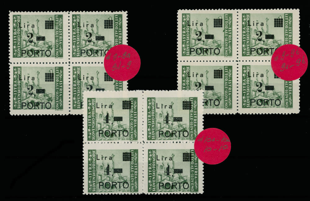 Lot 1350: Yugoslavia - Occupation issues of the World War II - Istria and the Slovene Coast