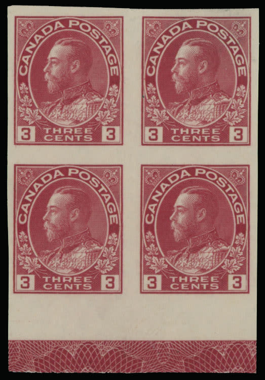 Lot 405: Canada - King George V ''Admiral'' Imperforates and Provisional issues