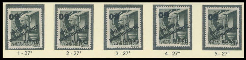 Lot 246: Carpatho - Ukraine - Uzhgorod Second issue Postage stamps