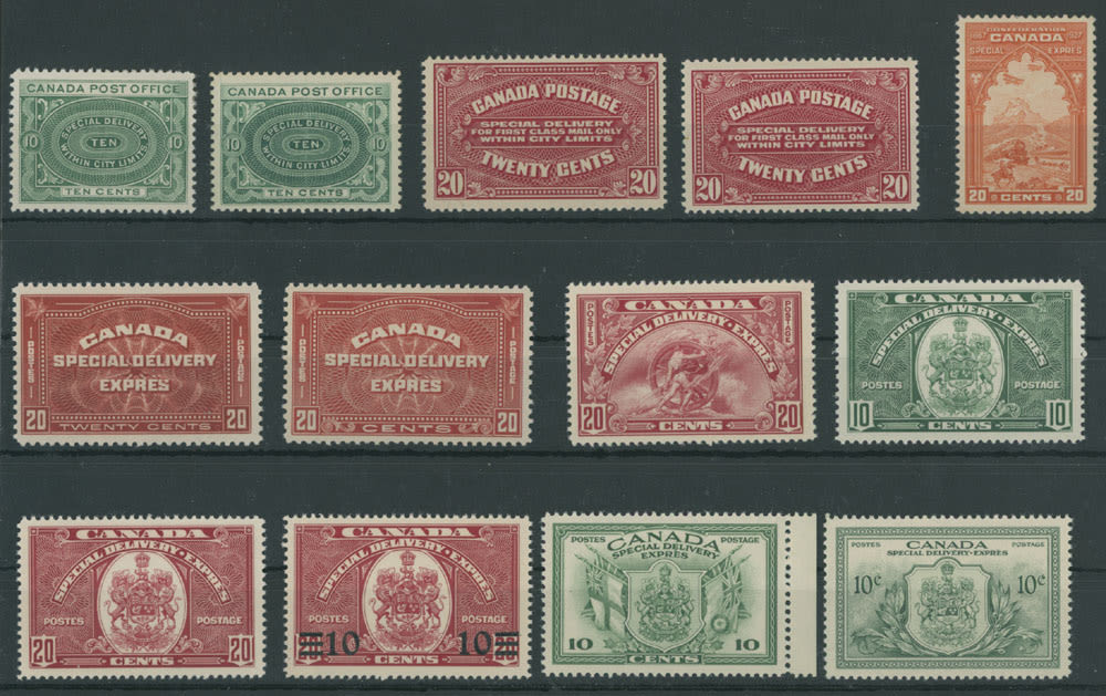 Lot 1502: Canada - Special Delivery stamps