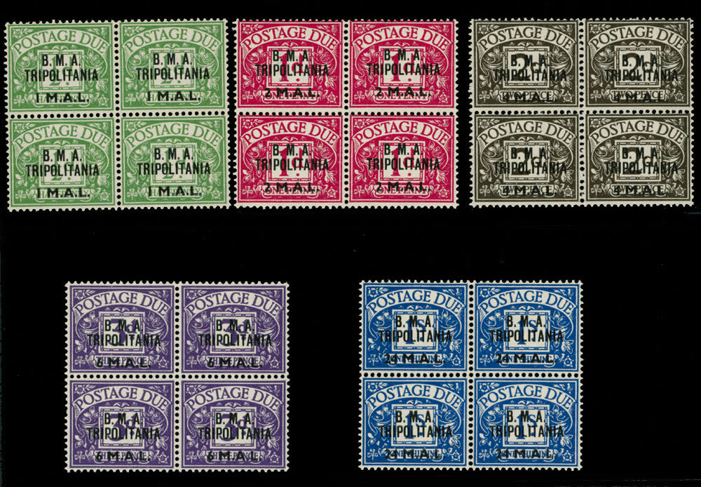 Lot 335: British Commonwealth - Occupation of Tripolitania - Postage Due stamps