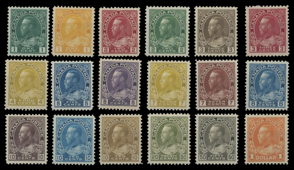 Lot 371: Canada - King George V ''Admiral'' issue