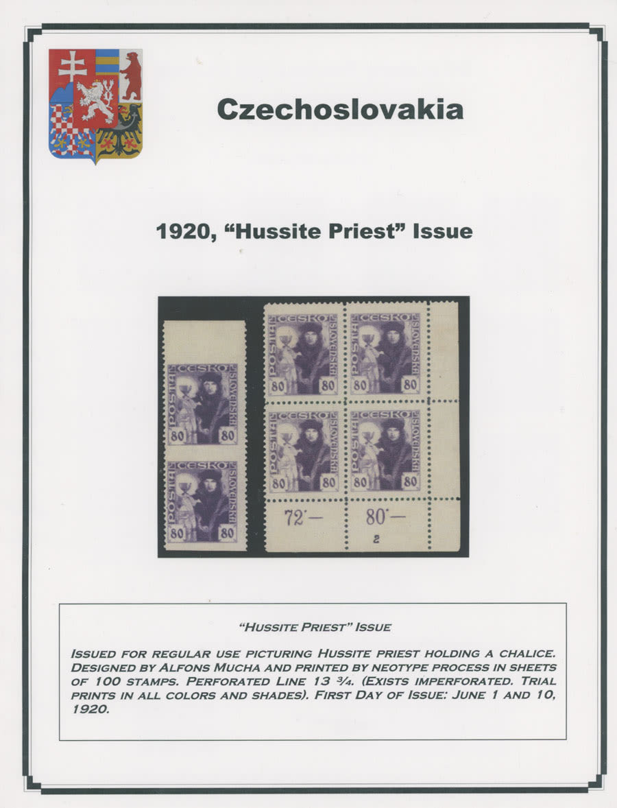 Lot 812: The One Man Collection of Czechoslovakia - ''Hussite Priest'' issue