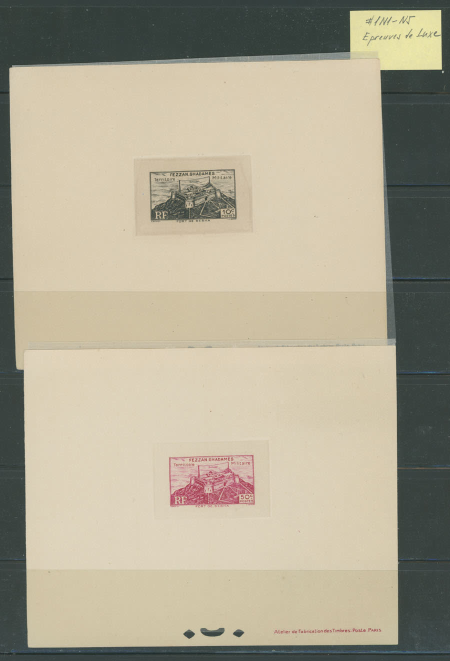 Lot 970: Libya - Fezzan - Proof Sheets Collection