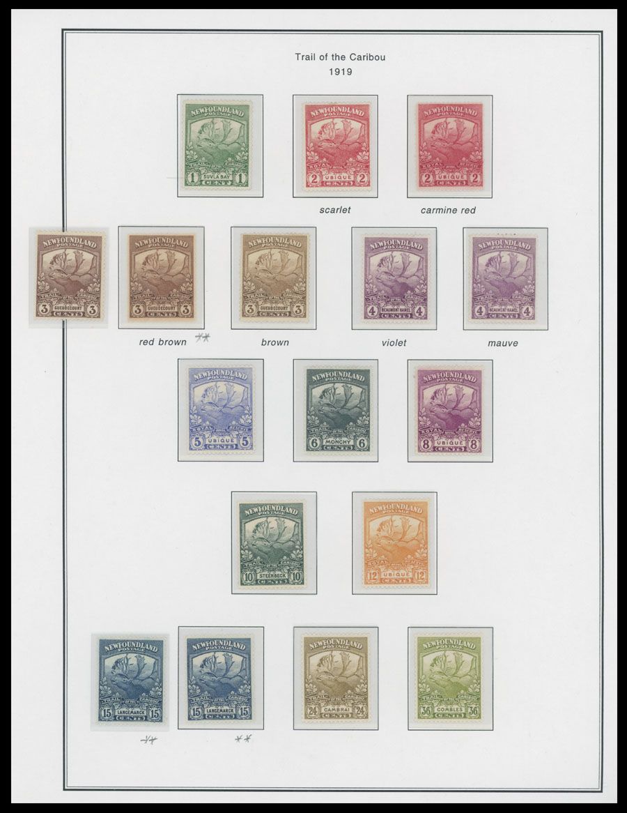 Lot 360: British North America - Newfoundland - Trail of the Caribou issue
