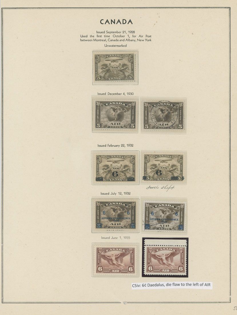 Lot 522: Canada - Air Post stamps