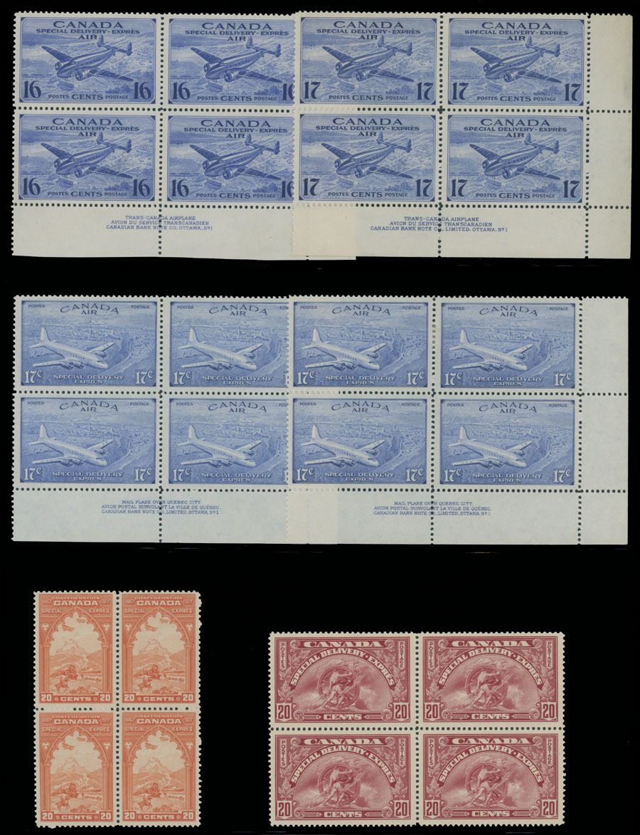Lot 525: Canada - Special Delivery stamps