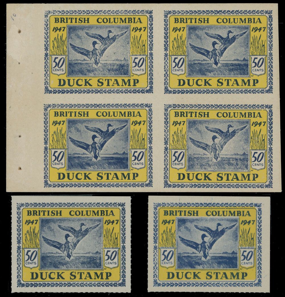 Lot 552: Canada - Revenue stamps - British Columbia Duck stamps