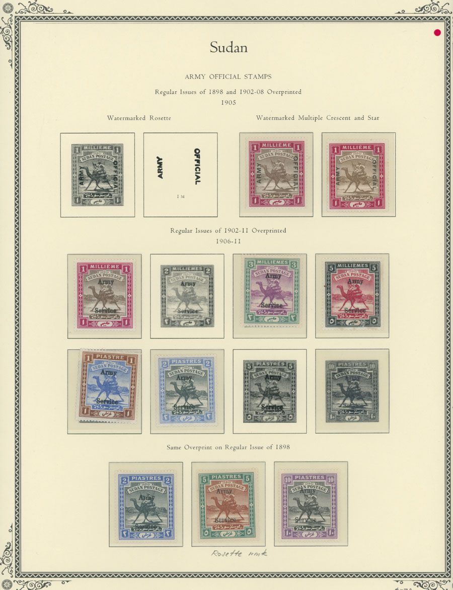 Lot 607: British Commonwealth  - Sudan - Army Official stamps