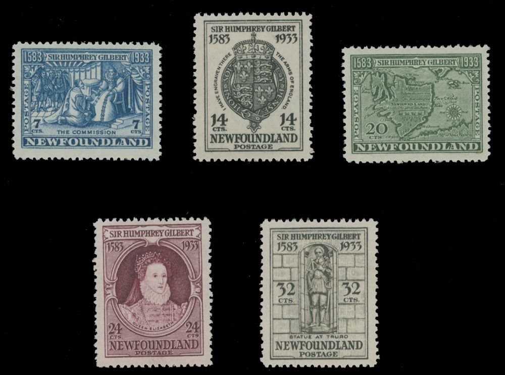 Lot 312: British North America - Newfoundland - Sir Humphrey Gilbert issue