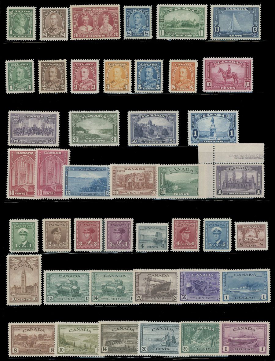 Lot 392: Canada - Kings George V and George VI Five Complete Sets