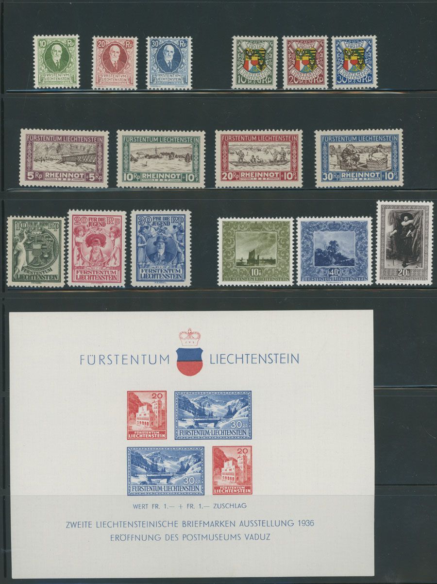 Lot 823: Liechtenstein  - Semi - Postal issues