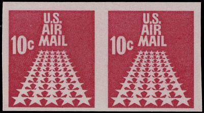 Worldwide Air Post Stamps and Postal History - United States. 1968, 50-Star Runway, 10c carmine 