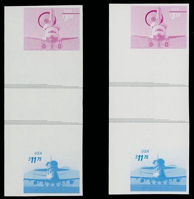 Worldwide Air Post Stamps and Postal History - United States. 1998, Space Shuttles, imperforate 