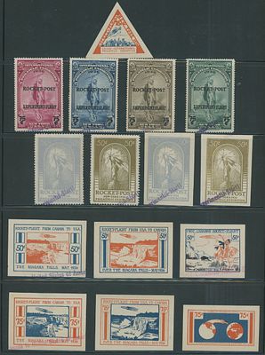 Worldwide Air Post Stamps and Postal History - United States - Rocket Mail. COLLECTION ON VARIO 