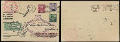 Worldwide Air Post Stamps and Postal History - United States - Canal Zone - Zeppelin Flight. 193 