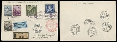 Worldwide Air Post Stamps and Postal History - Austria - Zeppelin Flight. 1936 (May 6-9) 