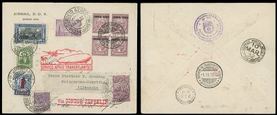 Worldwide Air Post Stamps and Postal History - Brazil - Zeppelin Flight. 1932 (March 26-29) 