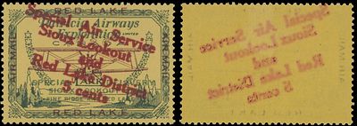 Worldwide Air Post Stamps and Postal History - Canada. 1926-27, Patricia Airways and 