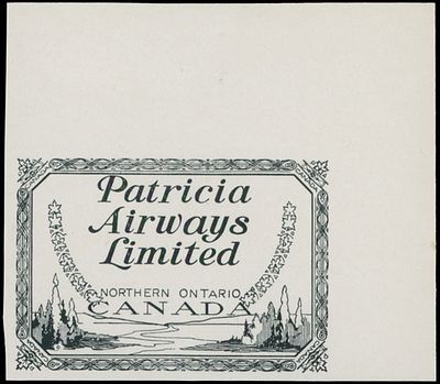 Worldwide Air Post Stamps and Postal History - Canada. 1928, Patricia Airways Limited, basic 