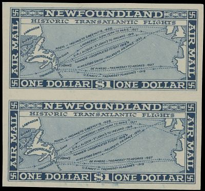 Worldwide Air Post Stamps and Postal History - Canada - Newfoundland. 1931, Routes of the 