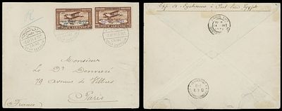 Worldwide Air Post Stamps and Postal History - Egypt - Zeppelin Flight. 1931 (April 11-13) 