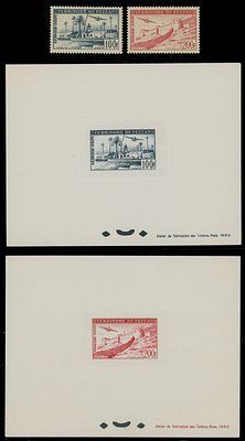 Worldwide Air Post Stamps and Postal History - Fezzan (French Occupation). 1951, Airplanes over 