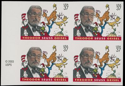 United States - Modern Errors and Varieties. 2004, Dr. Seuss, 37c multicolored, self-adhesive 
